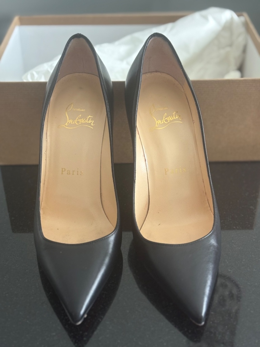 Leather high heels Christian Louboutin shoes - Picture 3 of 6